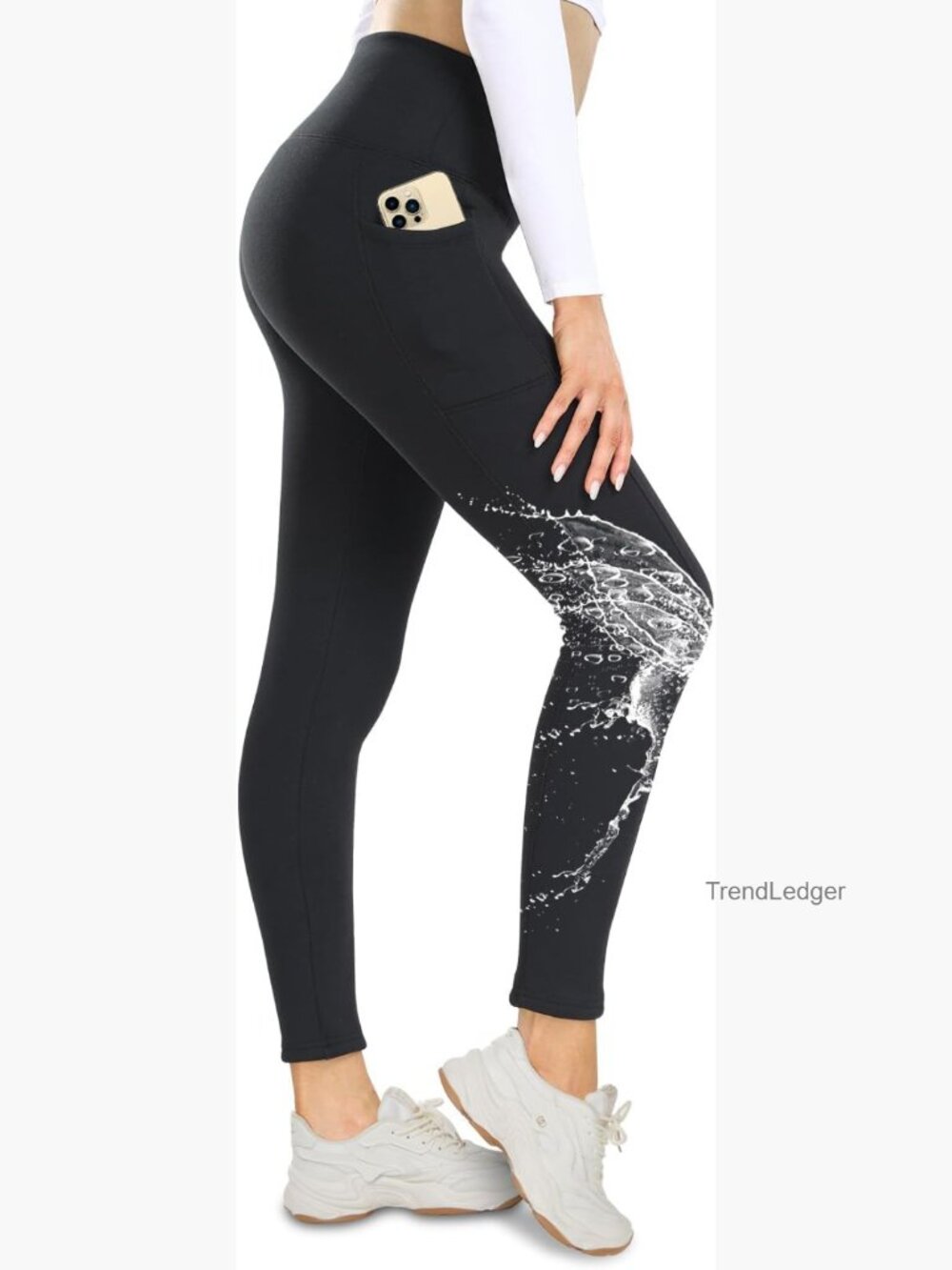 Fleece Lined Leggings High Waisted Winter Tummy Control Thermal Warm Yoga